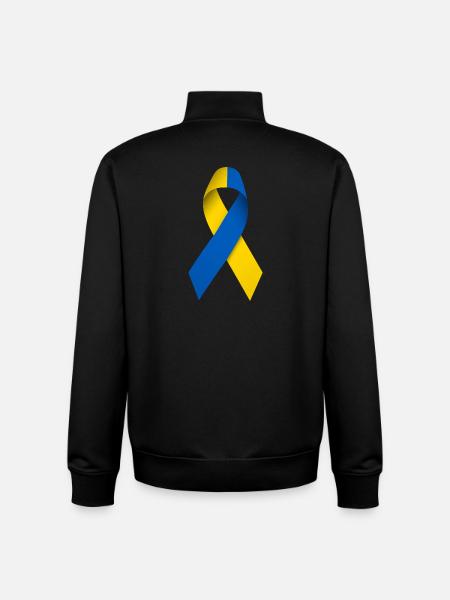 Ukrainian Peace Loop - Unisex Organic Zip Sweatshirt by Stanley/Stella - black