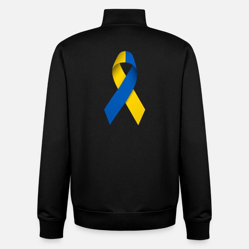Boucle de la paix ukrainienne - Sweat zippé unisexe en coton bio Stanley/Stella - noir