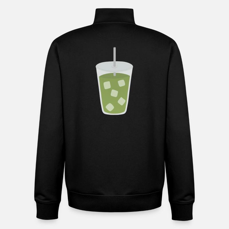 Boisson glacée au matcha latte - Sweat zippé unisexe en coton bio Stanley/Stella - noir
