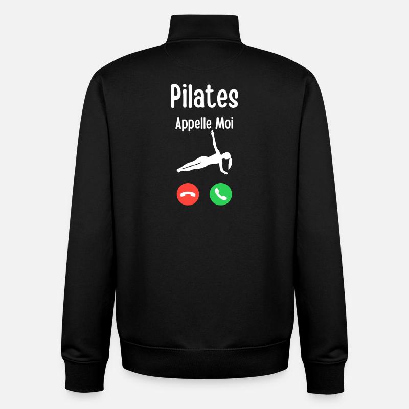 Pilates Call Me Illustration - Unisex Organic Zip Sweatshirt von Stanley/Stella - Schwarz