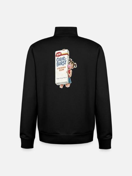 Retro Chewing Gum - Unisex Organic Zip Sweatshirt by Stanley/Stella - black