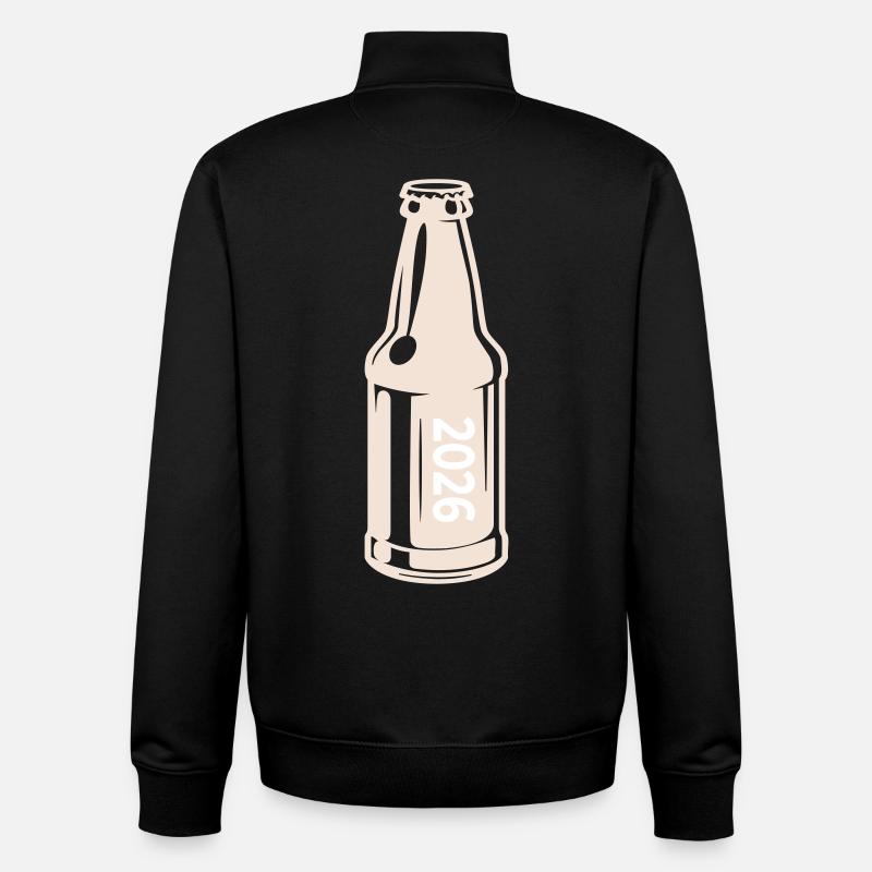 Bier 2026 Bierflasche - Unisex Organic Zip Sweatshirt von Stanley/Stella - Schwarz
