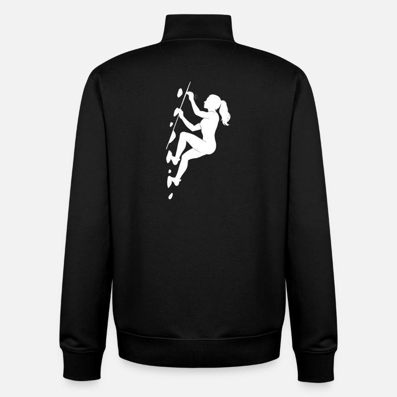 Boulder Silhouette – Aesthetics & Chalk Focus - Unisex Organic Zip Sweatshirt by Stanley/Stella - black