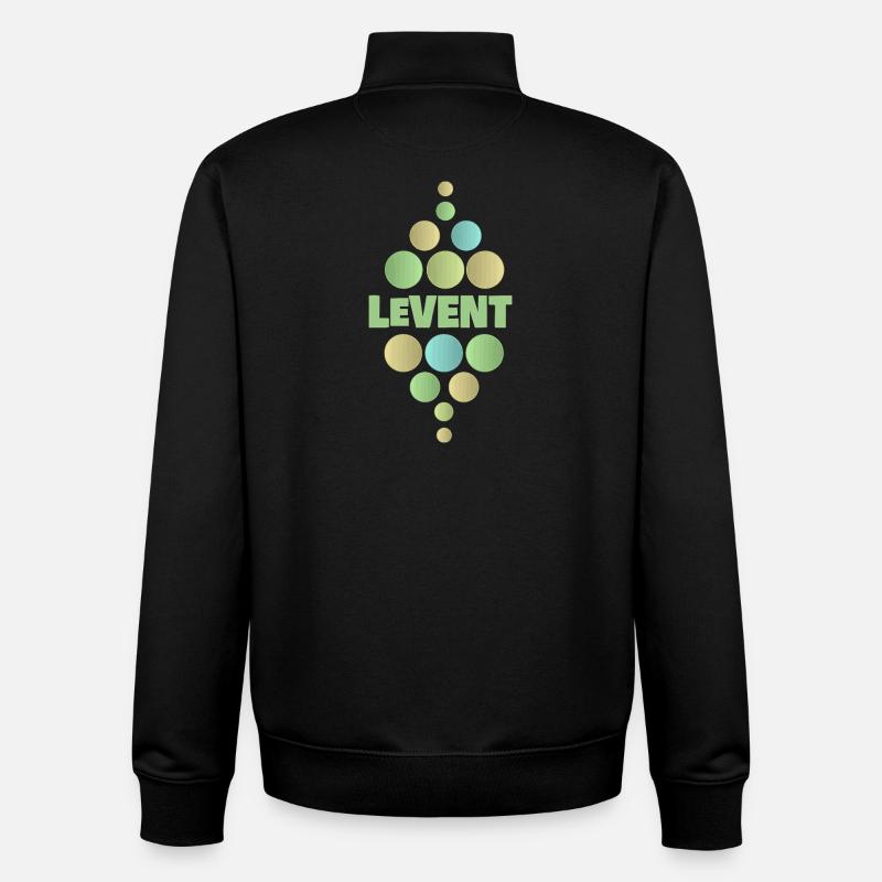 Pyramide Pastel Doten LEVENT - Sweat zippé unisexe en coton bio Stanley/Stella - noir