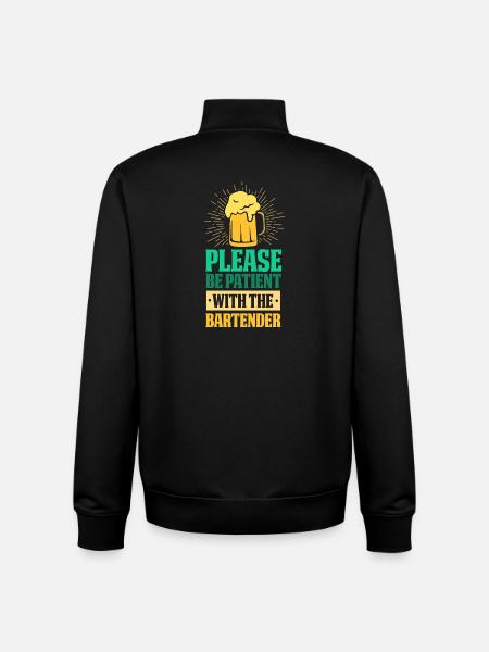 waiter bartender bartender bartender barchef - Unisex Organic Zip Sweatshirt by Stanley/Stella - black