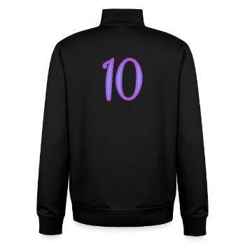 10 - Unisex Organic Zip Sweatshirt von Stanley/Stella - Schwarz - Hinten - AI Model Male 185 light (185cm)