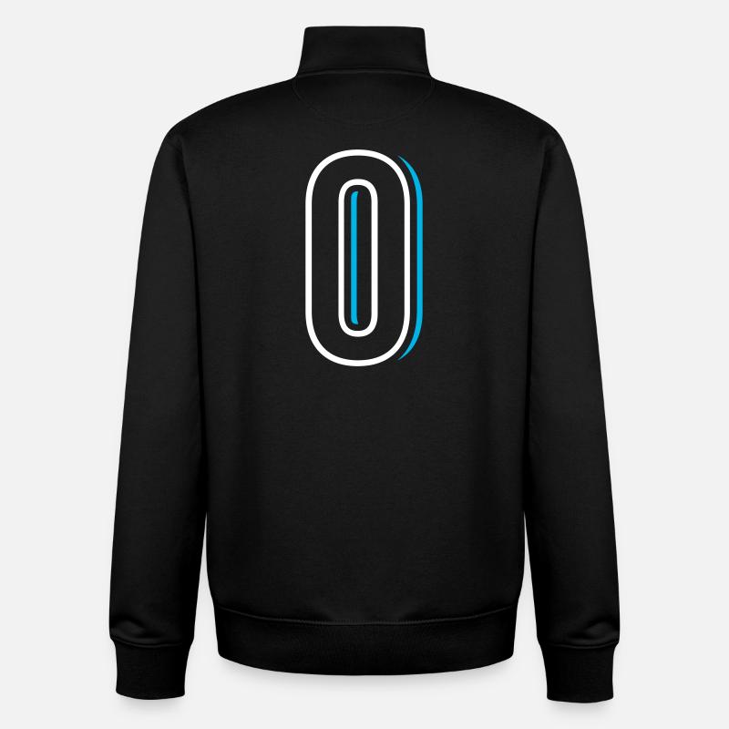 Nummer 0 - Null - Unisex Organic Zip Sweatshirt von Stanley/Stella - Schwarz