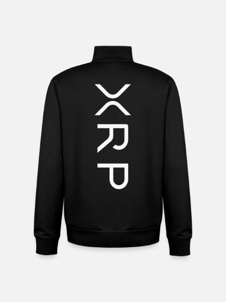 Ripple XRP Logo - Unisex Organic Zip Sweatshirt by Stanley/Stella - black