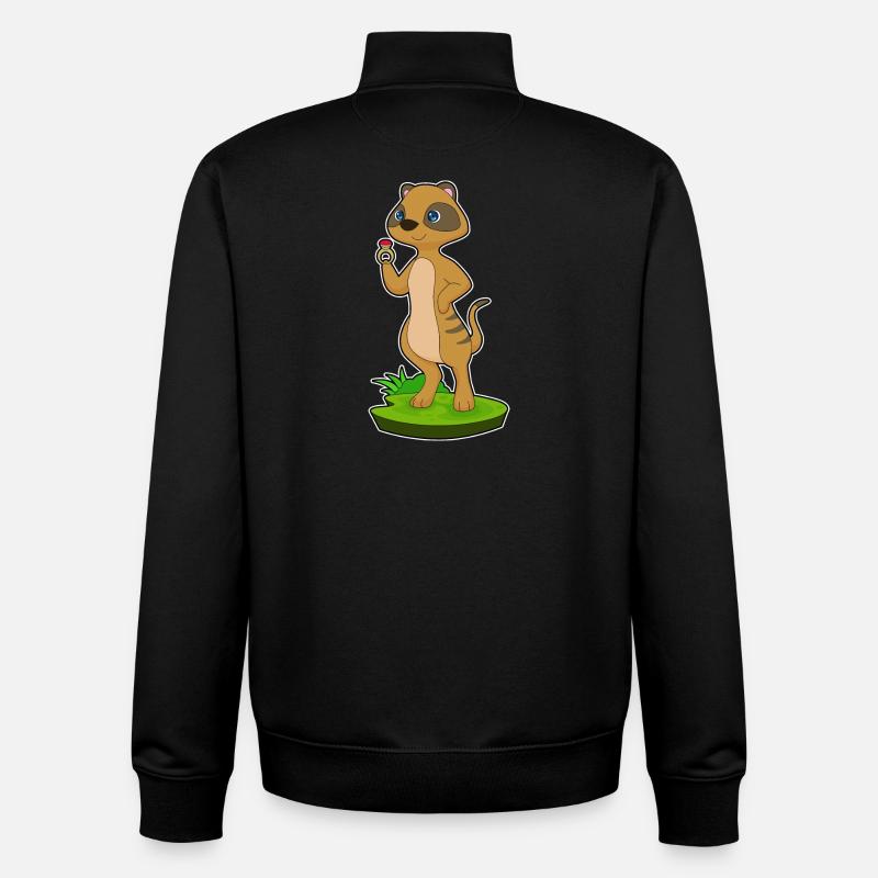 Bague suricate - Sweat zippé unisexe en coton bio Stanley/Stella - noir