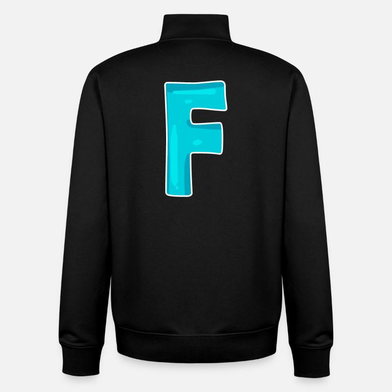 Name Buchstabe F - Unisex Organic Zip Sweatshirt von Stanley/Stella - Schwarz