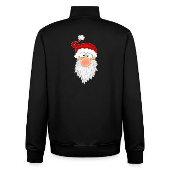 Visage du Père Noël - Sweat zippé unisexe en coton bio Stanley/Stella - noir - Dos - AI Model Male 185 light (185cm)