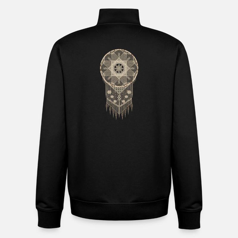 Zauberhafter Makramee Traumfänger voller Harmonie - Unisex Organic Zip Sweatshirt von Stanley/Stella - Schwarz