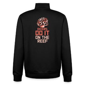 Diving Diver Snorkeling Recreational Diver - Unisex Organic Zip Sweatshirt by Stanley/Stella - black - Back - AI Model Male 185 light (185cm)