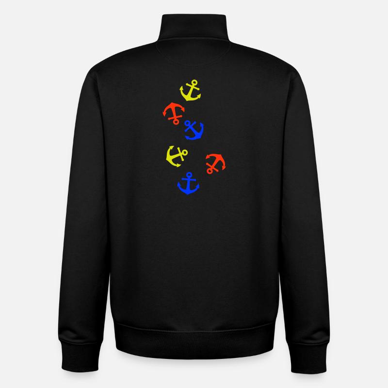 Anker Bunt - Unisex Organic Zip Sweatshirt von Stanley/Stella - Schwarz