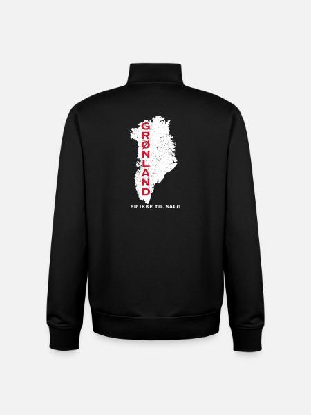 Greenland Map: Not For Sale - Unisex Organic Zip Sweatshirt by Stanley/Stella - black