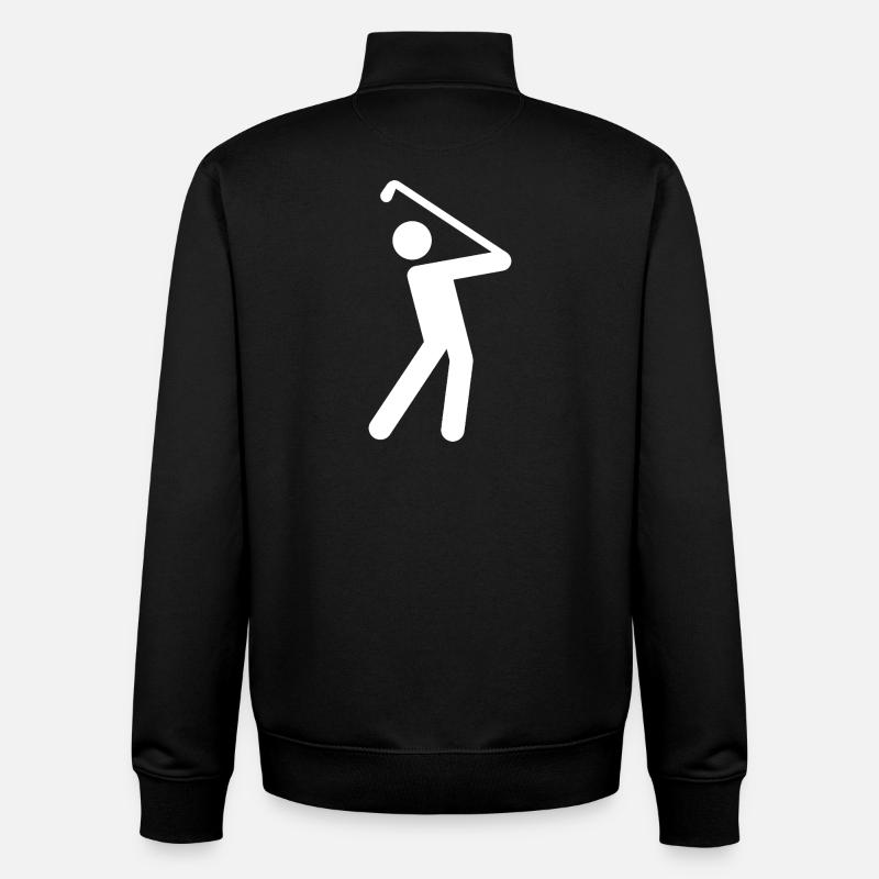 golfe - Sweat zippé unisexe en coton bio Stanley/Stella - noir