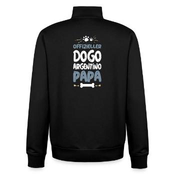 Offizieller Dogo Argentino Papa - Unisex Organic Zip Sweatshirt von Stanley/Stella - Schwarz - Hinten - AI Model Male 185 light (185cm)