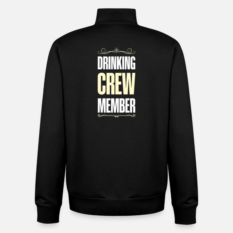 Drinking Crew - Unisex Organic Zip Sweatshirt von Stanley/Stella - Schwarz