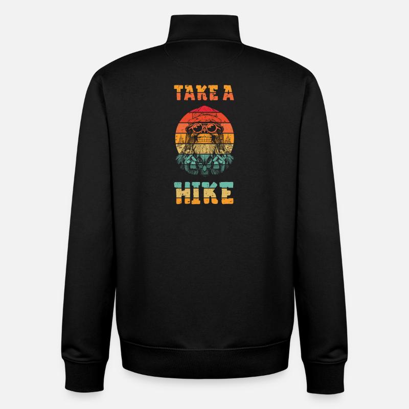Take a hike - Sweat zippé unisexe en coton bio Stanley/Stella - noir