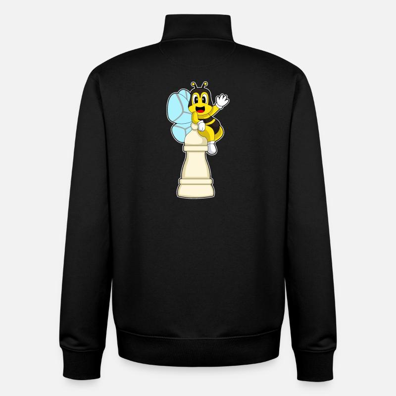 Schachfigur Bauer Biene Schach - Unisex Organic Zip Sweatshirt von Stanley/Stella - Schwarz