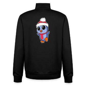 Pinguin Weihnachten - Unisex Organic Zip Sweatshirt von Stanley/Stella - Schwarz - Hinten - AI Model Male 185 light (185cm)