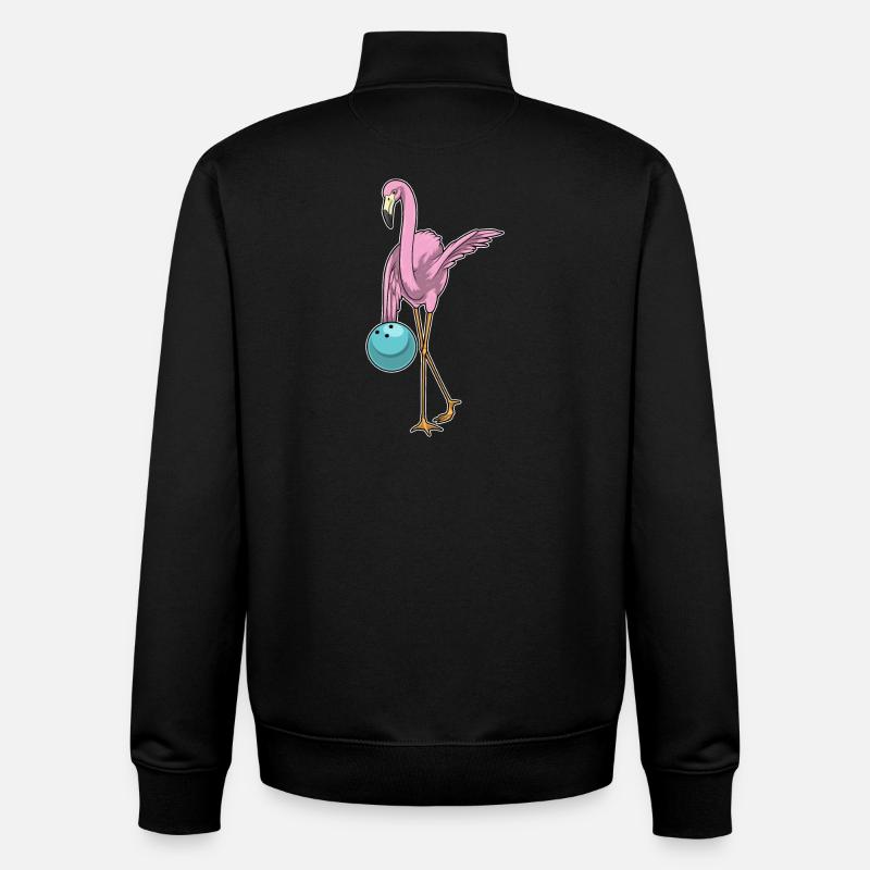 Flamingo Bowling Bowlingkugel - Unisex Organic Zip Sweatshirt von Stanley/Stella - Schwarz