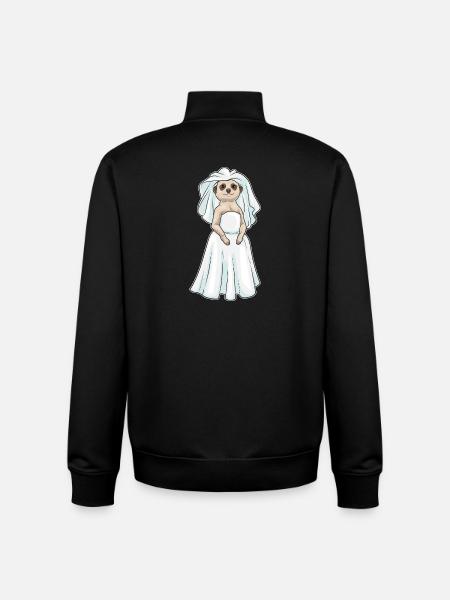 Erdmännchen Braut Schleier Hochzeit - Unisex Organic Zip Sweatshirt von Stanley/Stella - Schwarz