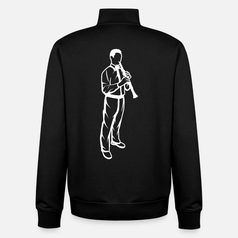 Petit clarinettiste - Sweat zippé unisexe en coton bio Stanley/Stella - noir