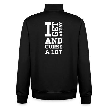 Wütend – Statement über Wut, Protest & Emotionen - Unisex Organic Zip Sweatshirt von Stanley/Stella - Schwarz - Hinten - AI Model Male 185 light (185cm)