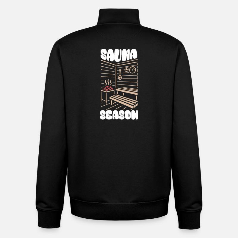 Sauna Season - Saunieren - Spruch - Unisex Organic Zip Sweatshirt von Stanley/Stella - Schwarz