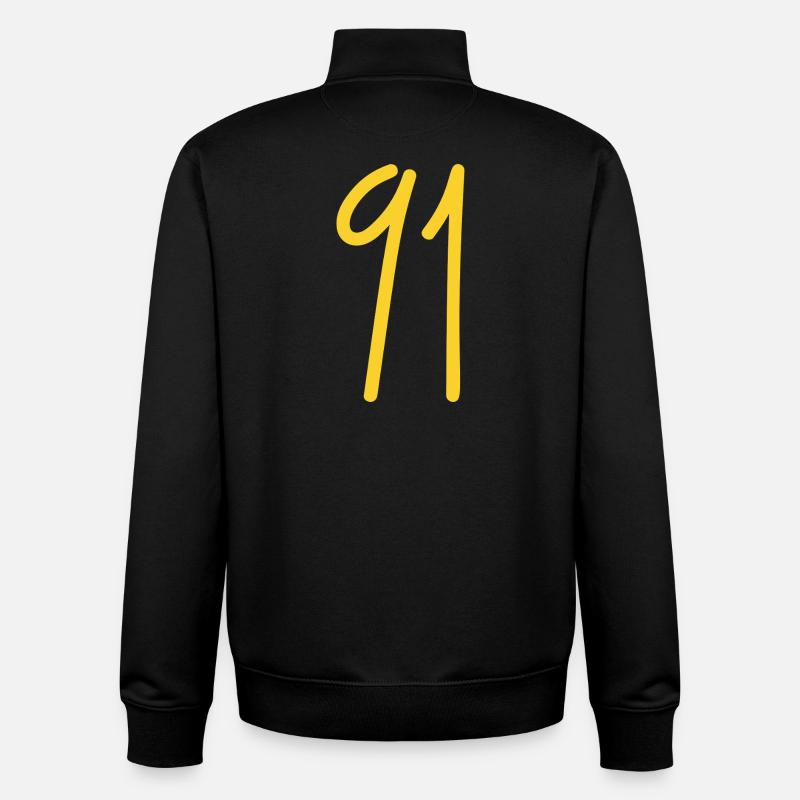 91 - Sweat zippé unisexe en coton bio Stanley/Stella - noir
