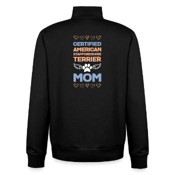 Certified American Staffordshire Terrier Mom - Unisex Organic Zip Sweatshirt by Stanley/Stella - black - Back - AI Model Male 185 light (185cm)