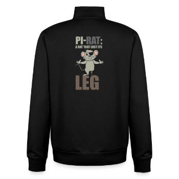 Rat, house rat, rat owner, rat lover - Unisex Organic Zip Sweatshirt by Stanley/Stella - black - Back - AI Model Male 185 light (185cm)