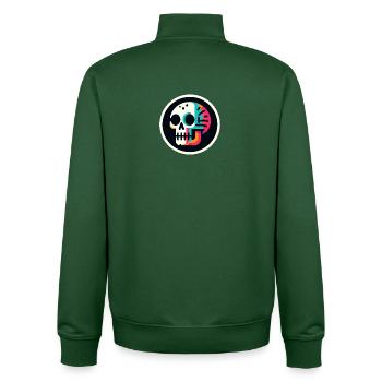 Skeleton colorful - Unisex Organic Zip Sweatshirt by Stanley/Stella - bottle green - Back - AI Model Male 185 dark (185cm)