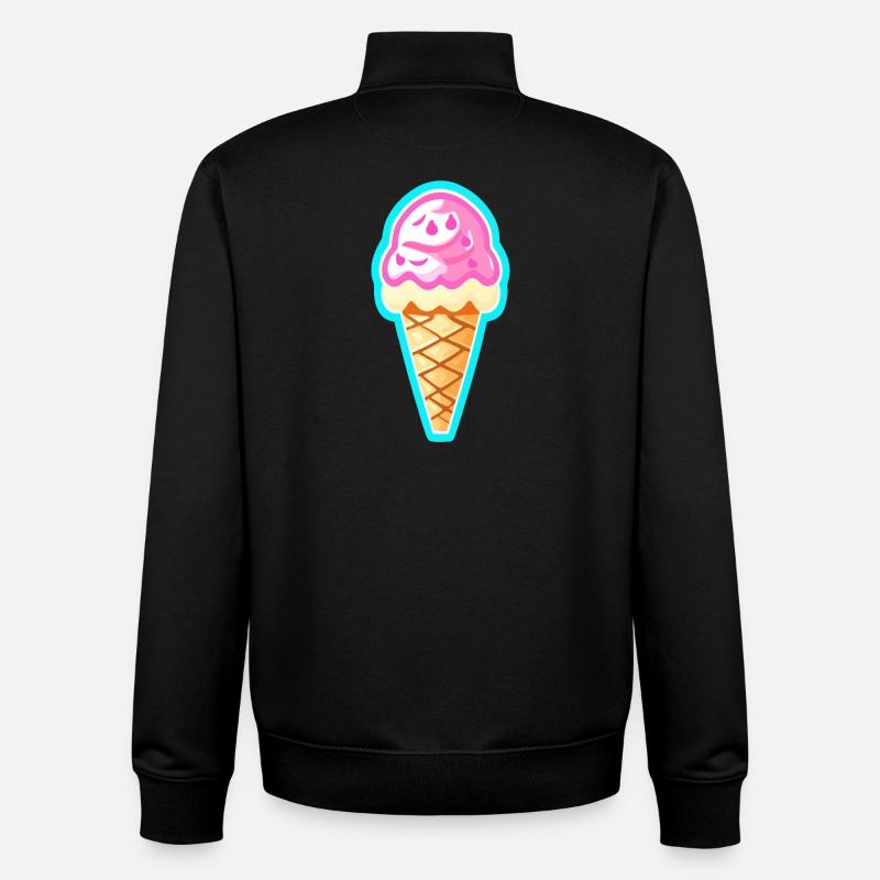 Glace - Sweat zippé unisexe en coton bio Stanley/Stella - noir