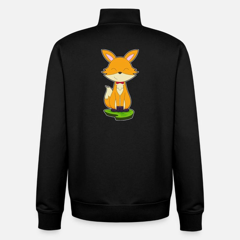 Fuchs Gentleman Fliege - Unisex Organic Zip Sweatshirt von Stanley/Stella - Schwarz