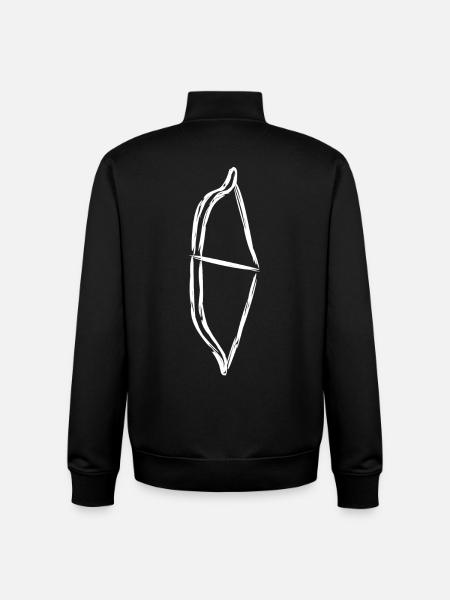 Bow Sketch - Unisex Organic Zip Sweatshirt by Stanley/Stella - black