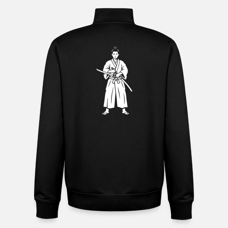 Samurai Iaido Concentration Katana - Unisex Organic Zip Sweatshirt by Stanley/Stella - black