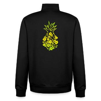 Hawaiian Ukulele Uke Pineapple - Unisex Organic Zip Sweatshirt von Stanley/Stella - Schwarz - Hinten - AI Model Male 185 light (185cm)