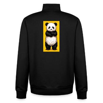 Panda - Unisex Organic Zip Sweatshirt von Stanley/Stella - Schwarz - Hinten - AI Model Male 185 light (185cm)