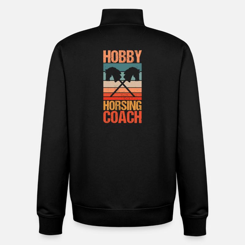 Steckenpferd Cheval de Hobby Cavalier - Sweat zippé unisexe en coton bio Stanley/Stella - noir