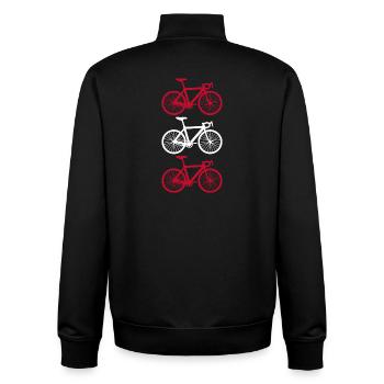 Cycling Austria - Sweat zippé unisexe en coton bio Stanley/Stella - noir - Dos - AI Model Male 185 light (185cm)