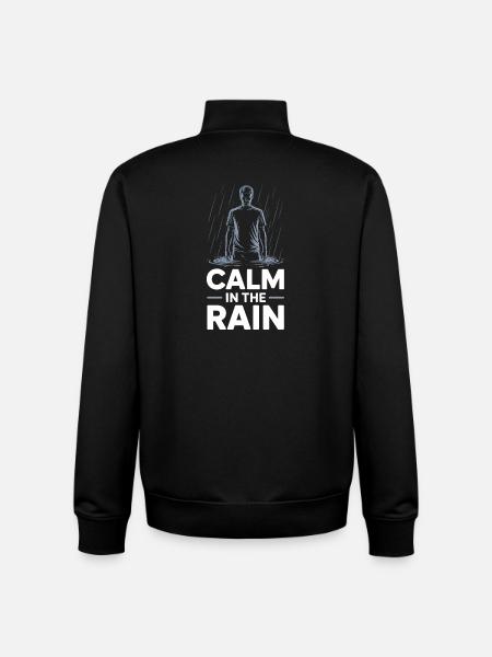 Calm In The Rain Regen - Unisex Organic Zip Sweatshirt by Stanley/Stella - black