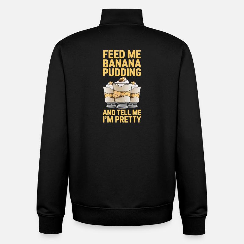 Banana Pudding Banana Pudding Gift - Unisex Organic Zip Sweatshirt by Stanley/Stella - black