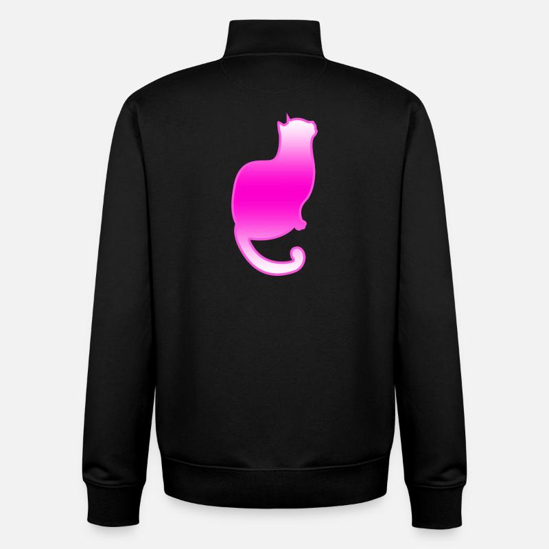 Katze - Unisex Organic Zip Sweatshirt von Stanley/Stella - Schwarz