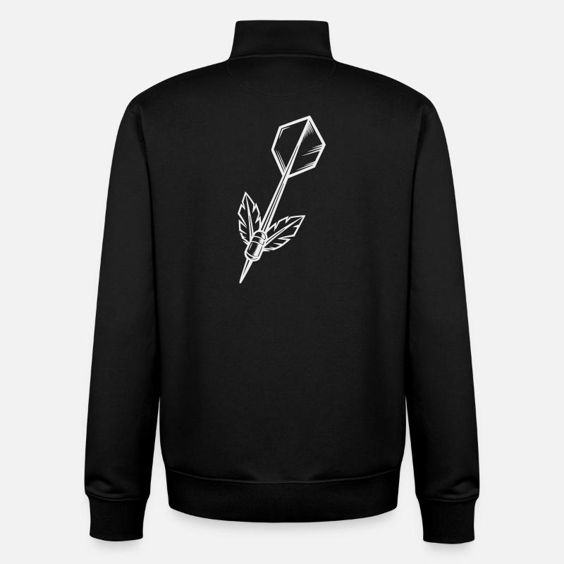 Fléchette avec ailes - Sweat zippé unisexe en coton bio Stanley/Stella - noir