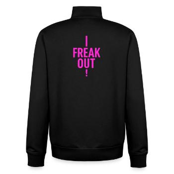 Freak Out - Unisex Organic Zip Sweatshirt von Stanley/Stella - Schwarz - Hinten - AI Model Male 185 light (185cm)