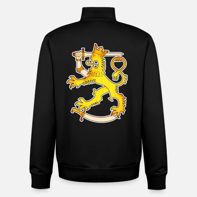 Finlande - Design - Sweat zippé unisexe en coton bio Stanley/Stella - noir