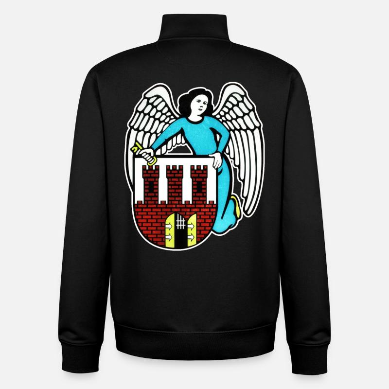 Toruń - Poland - Unisex Organic Zip Sweatshirt by Stanley/Stella - black