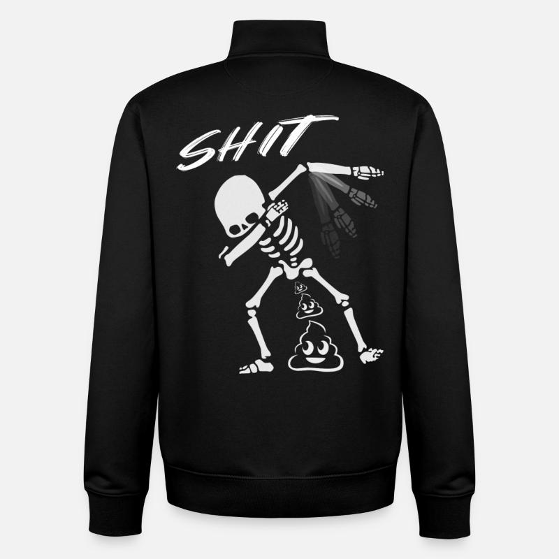 Lustige Skelett - Unisex Organic Zip Sweatshirt von Stanley/Stella - Schwarz
